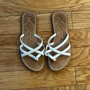 American Eagle strappy flip flops